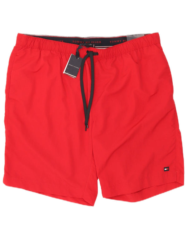 Tommy Hilfiger Mens Tall Swimming Shorts 4XL Red Polyester
