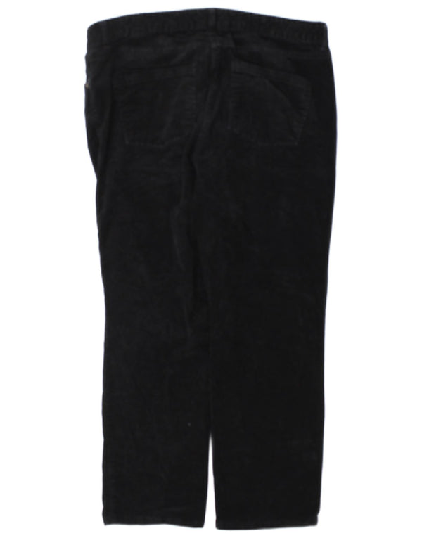 Pantaloni drepti din velur pentru femei Marks & Spencer UK 16 Large W38 L26 Negru