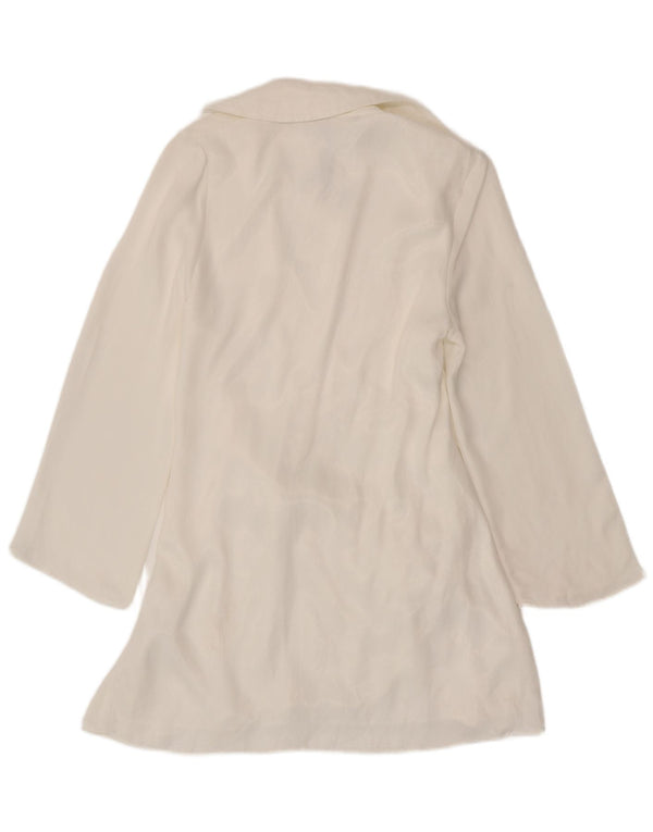 Rochie înfășurată cu mânecă lungă pentru femei Zara UK 12 Medium White Viscose