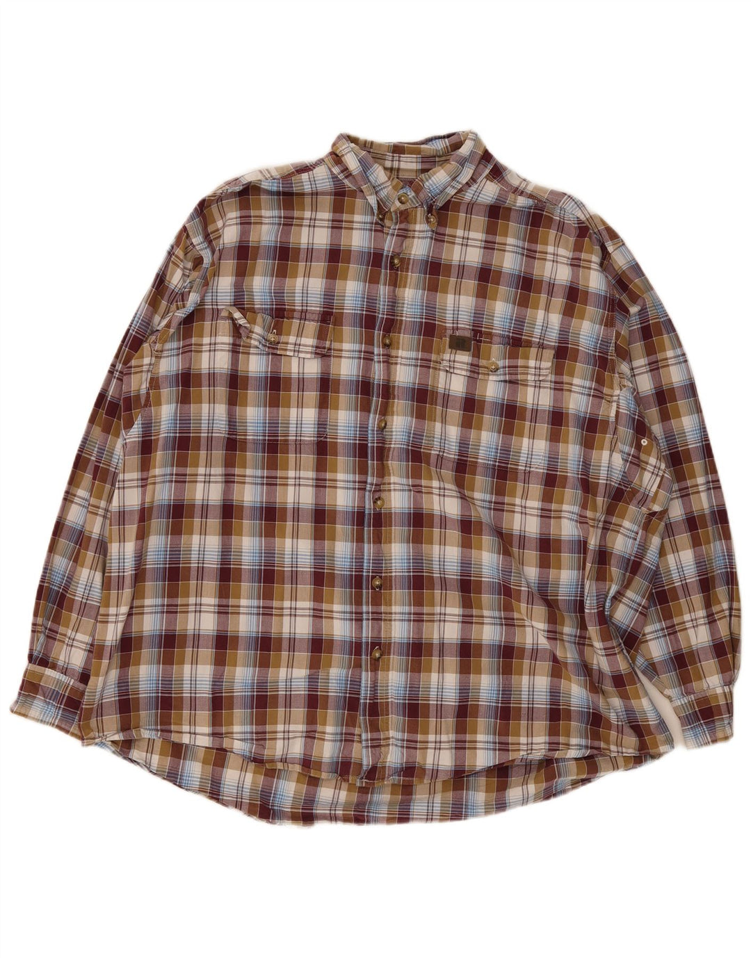 Cămașă pentru bărbați Wrangler XL, maro, carouri