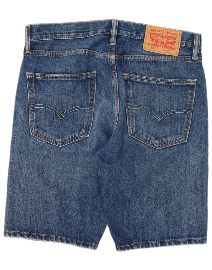 Pantaloni scurți din blugi pentru bărbați LEVI'S 502 W30, bumbac albastru mediu