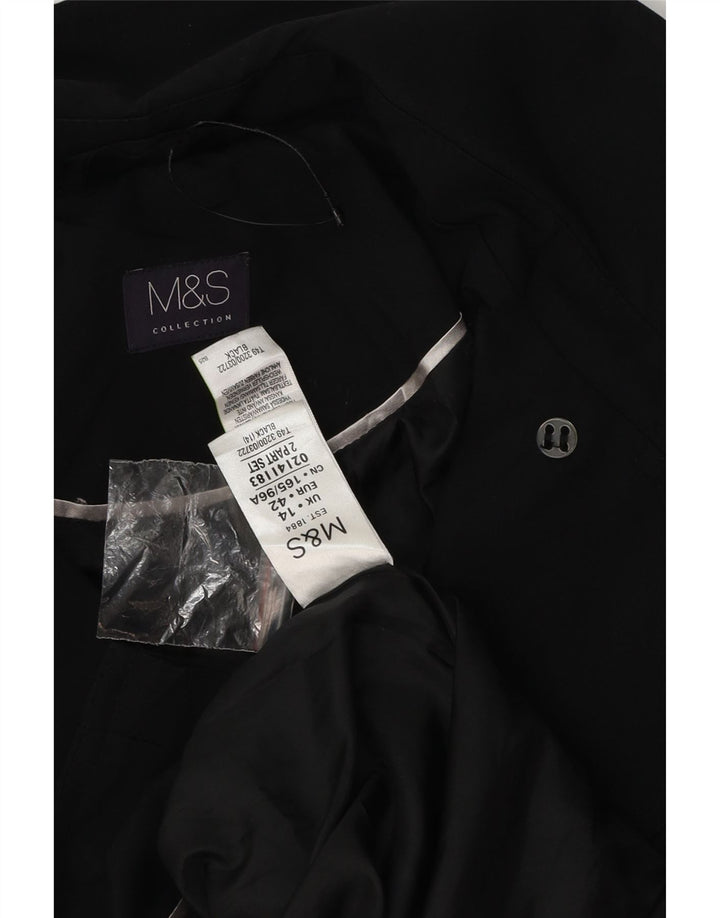 Trench pentru femei Marks & Spencer UK 14 Poliester negru mare