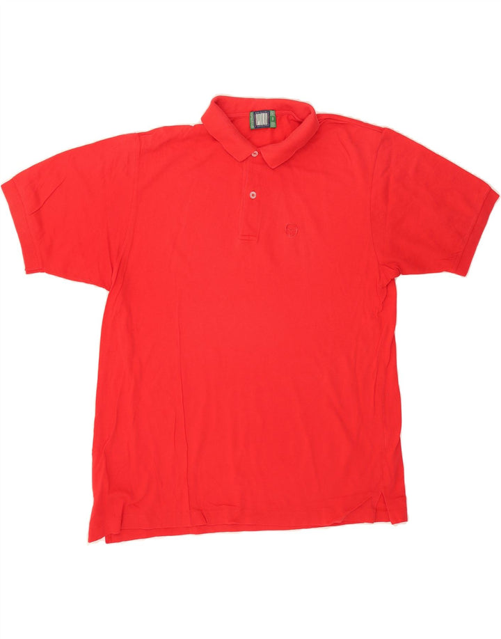 SERGIO TACCHINI Mens Polo Shirt Large Red Vintage Sergio Tacchini and Second-Hand Sergio Tacchini from Messina Hembry 