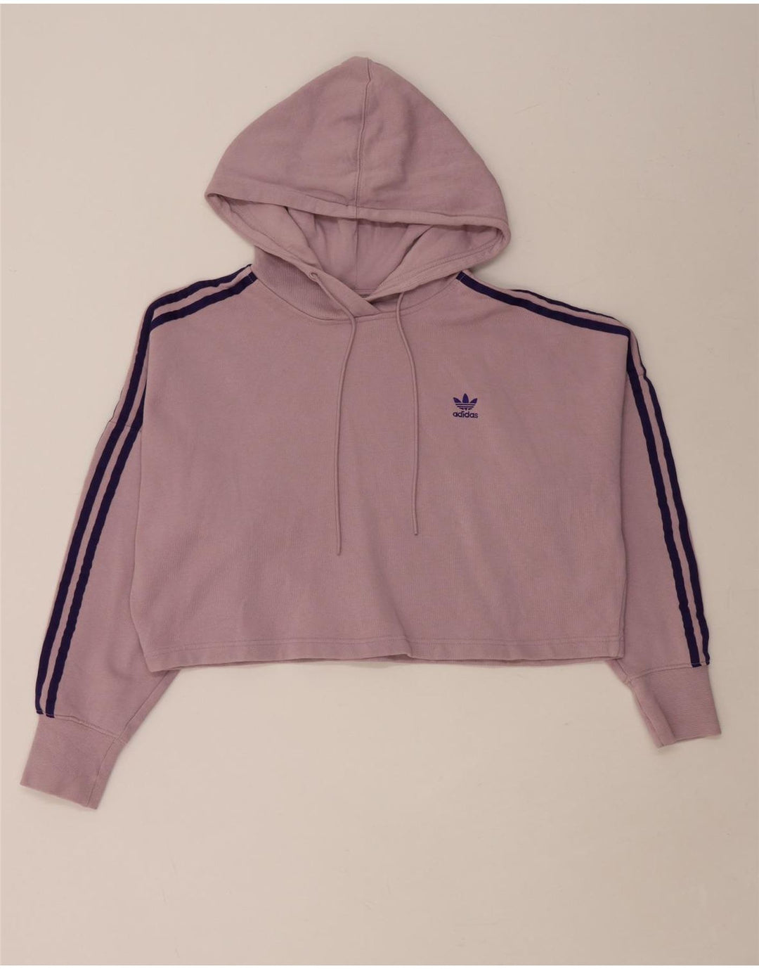 Jumper ADIDAS pentru femei, supradimensionat, cu glugă, UK 8, bumbac violet mic