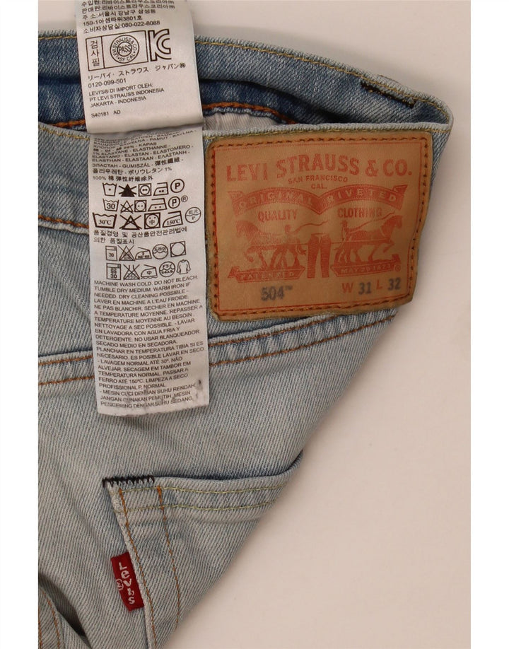Blugi drepti pentru bărbați Levi's 504 W31 L32 Bumbac albastru