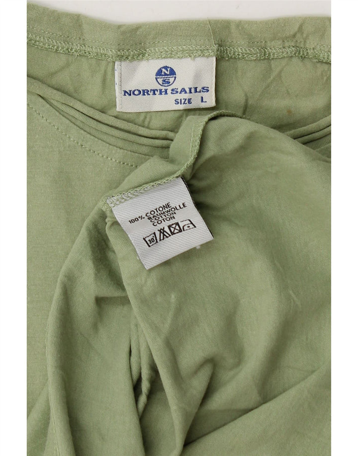 NORTH SAILS Tricou grafic pentru bărbați Top mare din bumbac verde