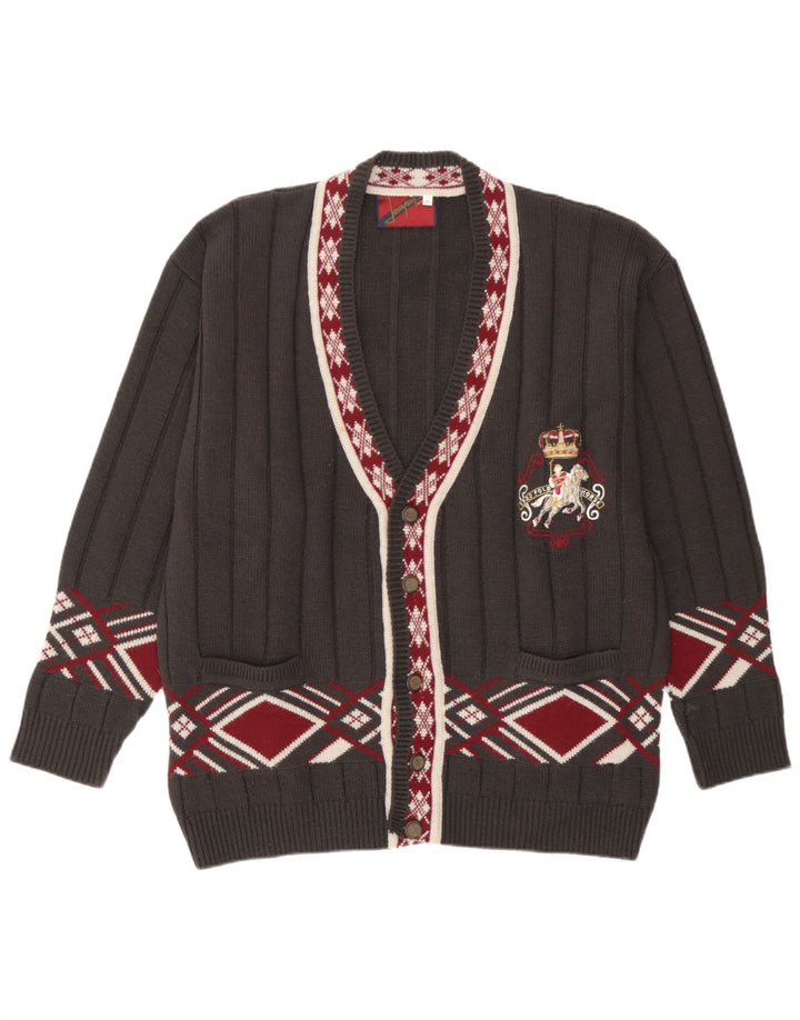 Pulover cardigan vintage pentru bărbați, XL, gri