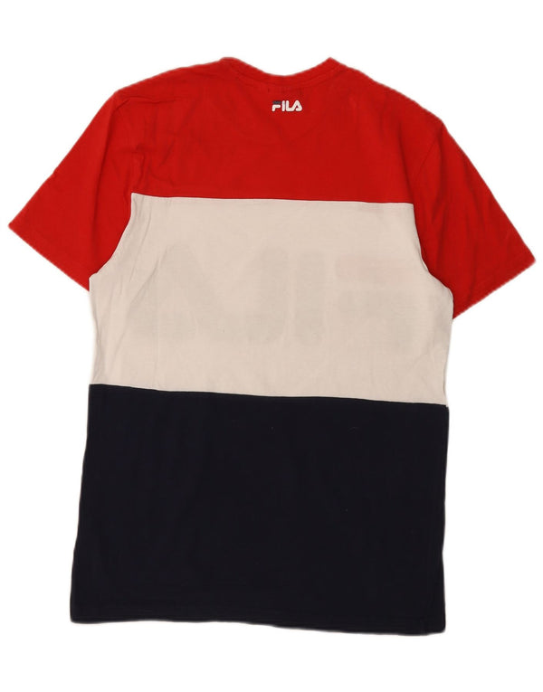 Tricou cu grafică pentru bărbați Fila Top XS, multicolor, bumbac color bloc