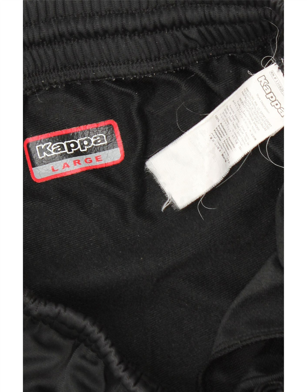 Pantaloni de trening Kappa pentru băieți grafic 13-14 ani, mari, negru, poliester