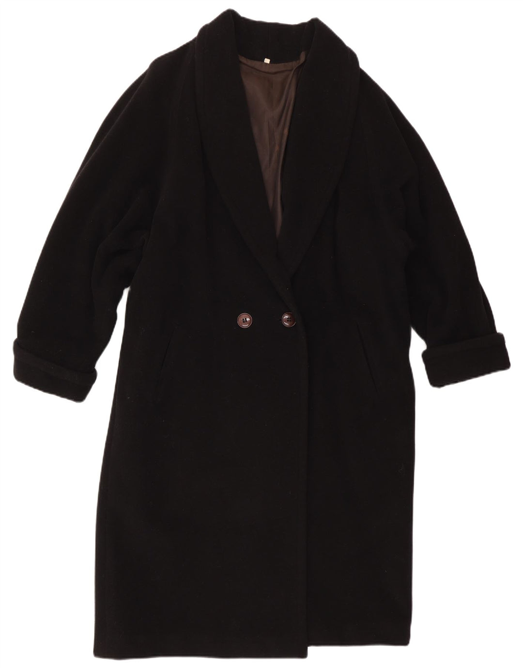 Palton dublu pentru femei Vintage IT 48 XL negru