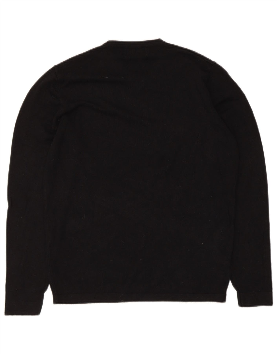 Pulover pentru bărbați Zara, cu decolteu în V, mic, negru, viscoză