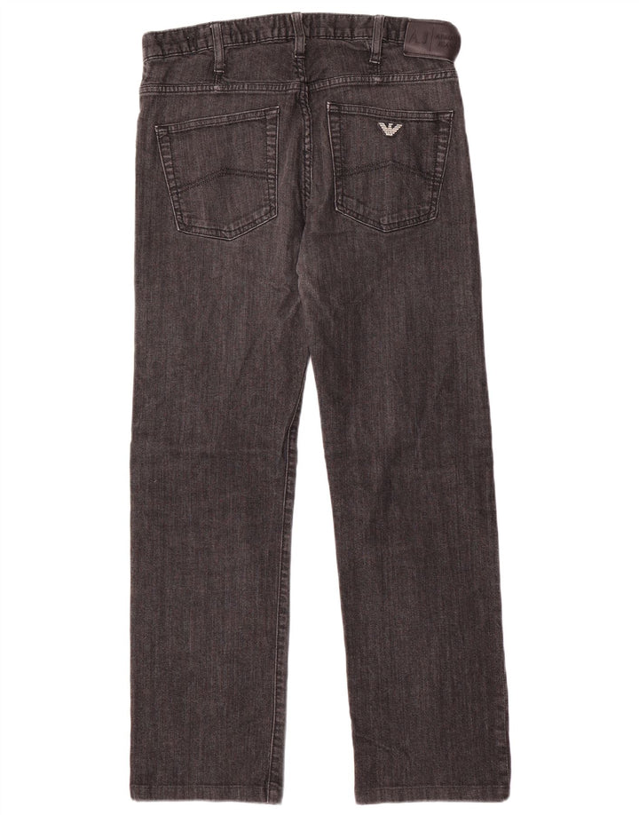Blugi drepti pentru femei Armani W32 L28 bumbac gri