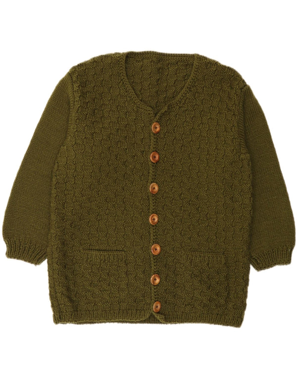 Pulover Cardigan Vintage pentru Damă UK 14 Large Kaki