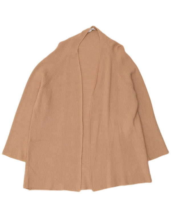 Pulover cardigan deschis pentru femei Zara UK 14 Medium Bej Viscoza