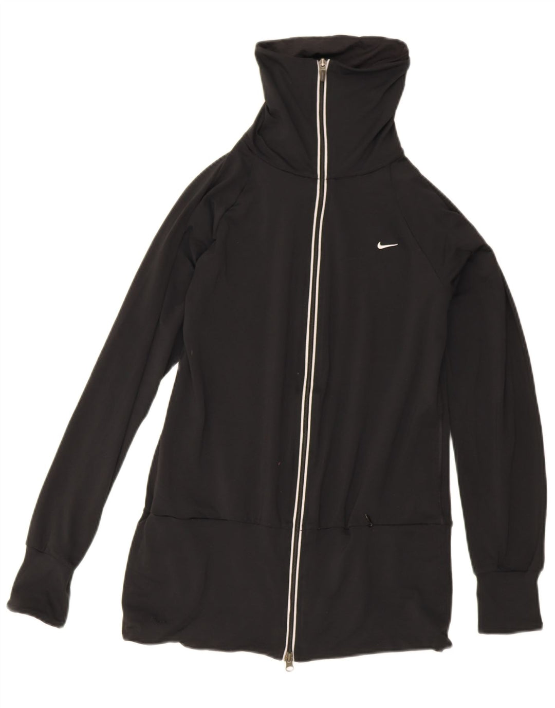 Jachetă de top pentru trening Nike pentru femei UK 10/12 Medium Black Poliester Sports