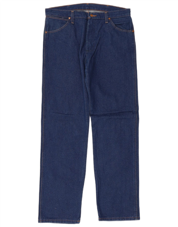 Blugi drepți Wrangler pentru bărbați W33 L32 Bumbac albastru