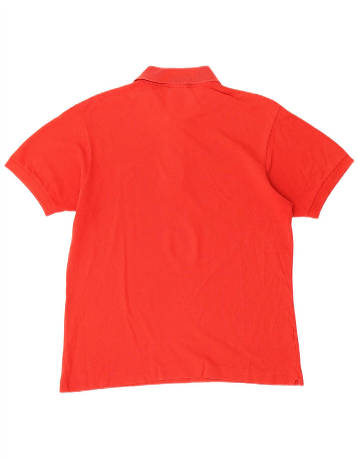 Tricou polo Lacoste pentru bărbați, mărimea 3, bumbac roșu mic
