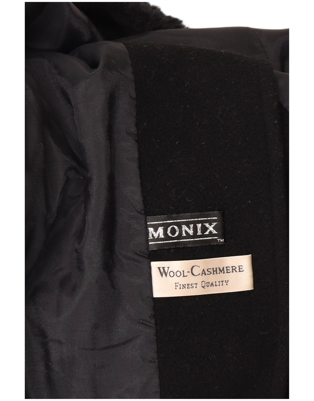 VINTAGE Womens Overcoat UK 16 Large Black Wool Classic