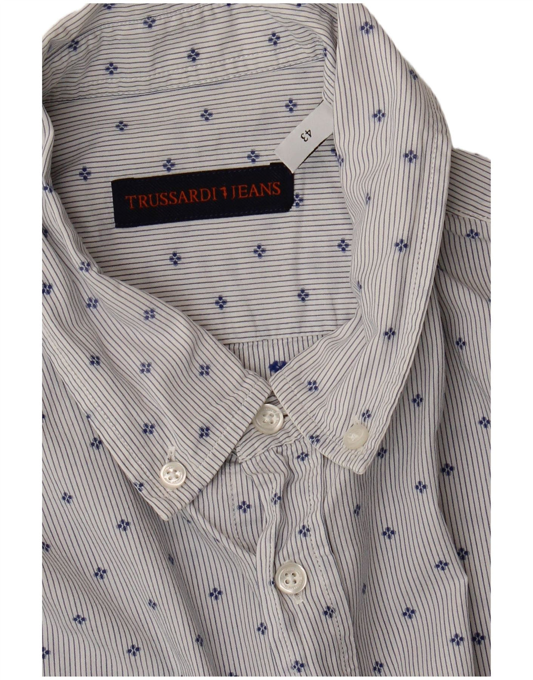 Cămașă pentru bărbați Trussardi Jeans Mărimea 43, mare cu pete albastre