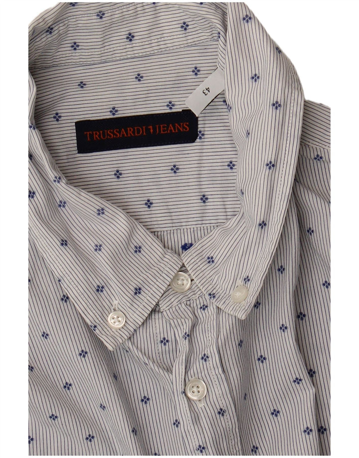 Cămașă pentru bărbați Trussardi Jeans Mărimea 43, mare cu pete albastre