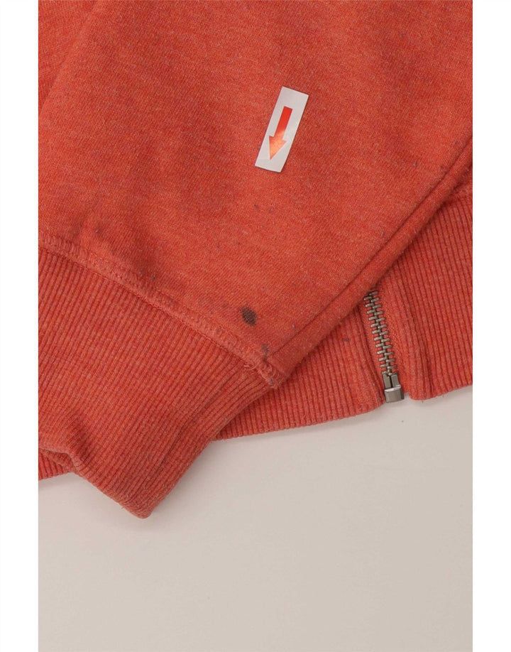 Pulover Superdry pentru femei, cu fermoar supradimensionat, bumbac portocaliu mediu UK 12