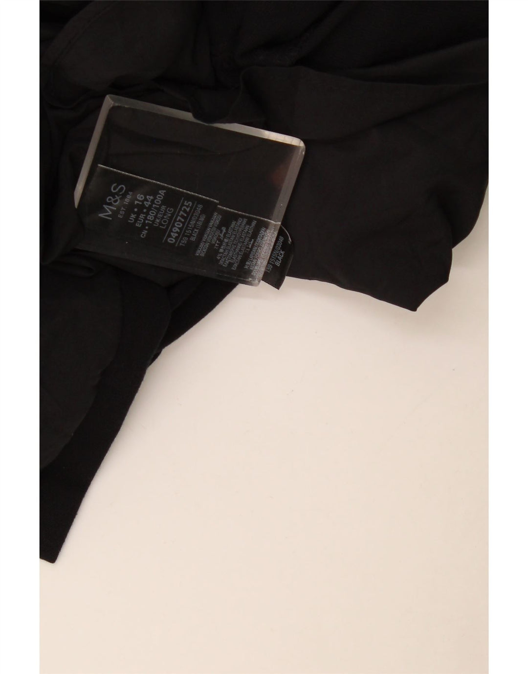 Rochie teacă pentru femei Marks & Spencer cu mâneci 3/4 UK 16 Poliester negru mare