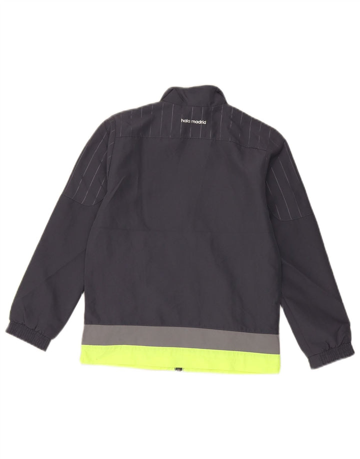 Jachetă de top pentru trening cu grafică Adidas pentru băieți 7-8 ani, gri Colorblock