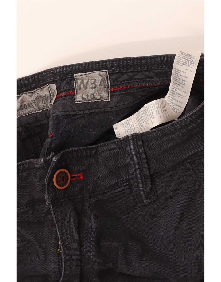 Pantaloni scurți chino pentru bărbați Fat Face W34, bumbac negru mare