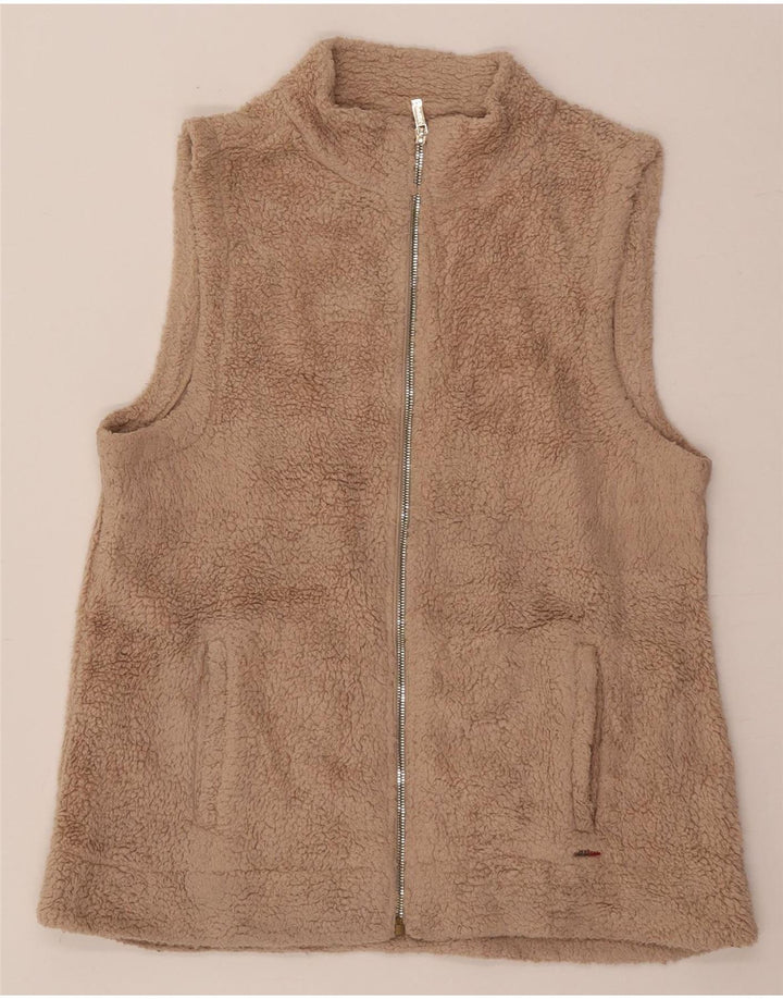 Gilet pentru femei Calvin Klein Fleece UK 16, mare, bej, poliester