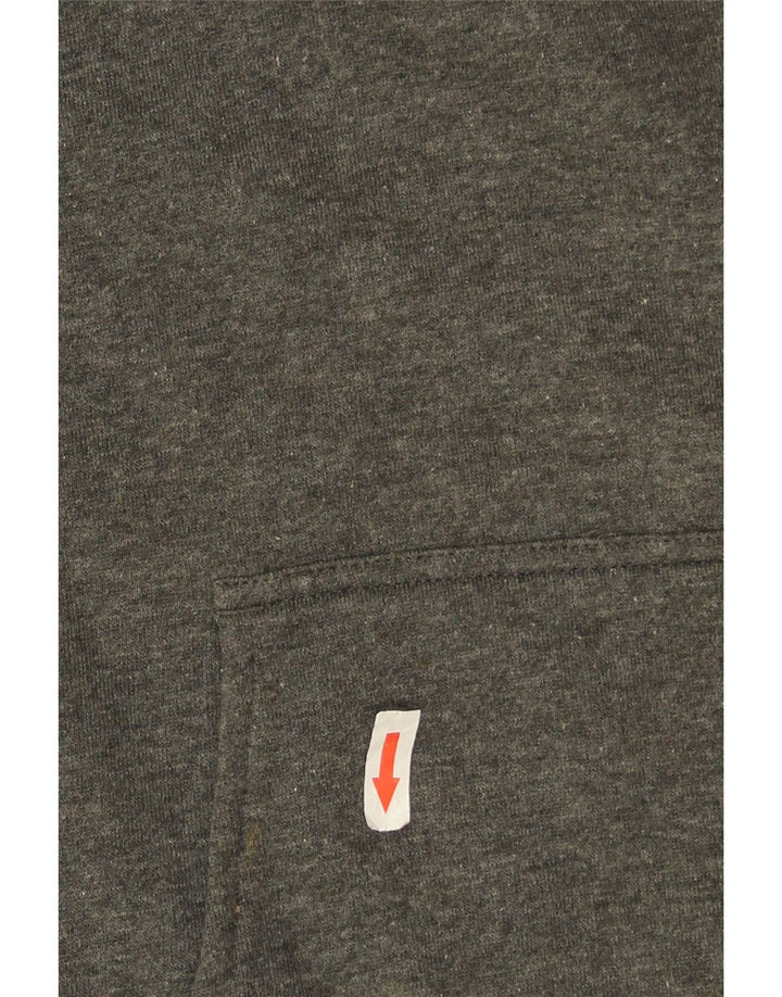 Pulover cu glugă supradimensionat cu grafic Nike pentru femei US 8/10, bumbac gri mediu