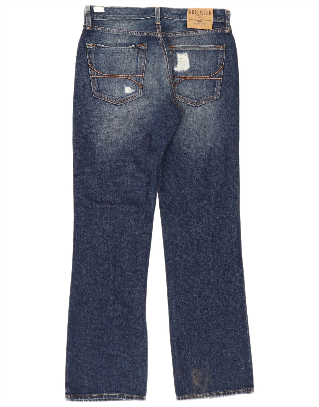 Blugi pentru bărbați Hollister Distressed Bootcut W32 L32 Blue Cotton