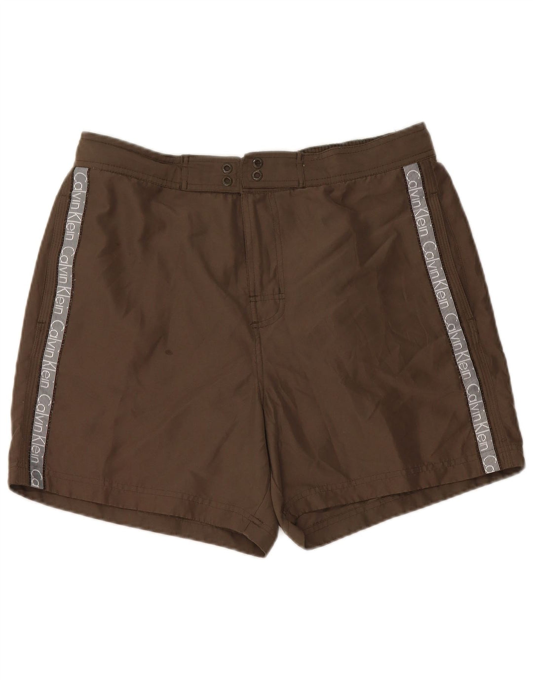CALVIN KLEIN Pantaloni scurți de înot grafic pentru bărbați Poliester kaki mari
