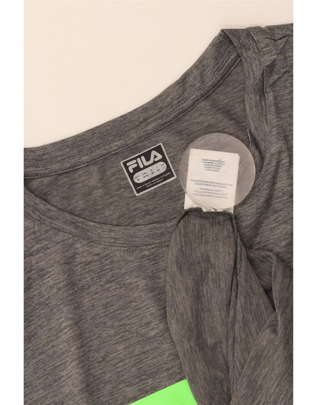 Tricou cu grafic Fila pentru femei Top UK 14 Medium Gri Poliester