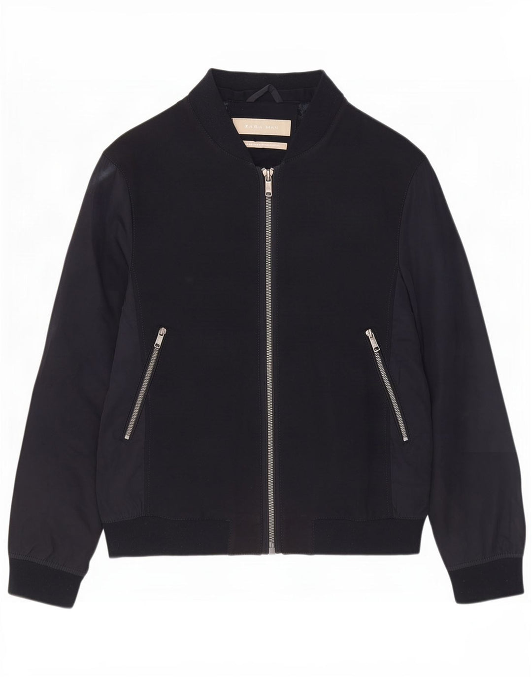 Bomber pentru bărbați Zara UK 40, mare, bleumarin, color block