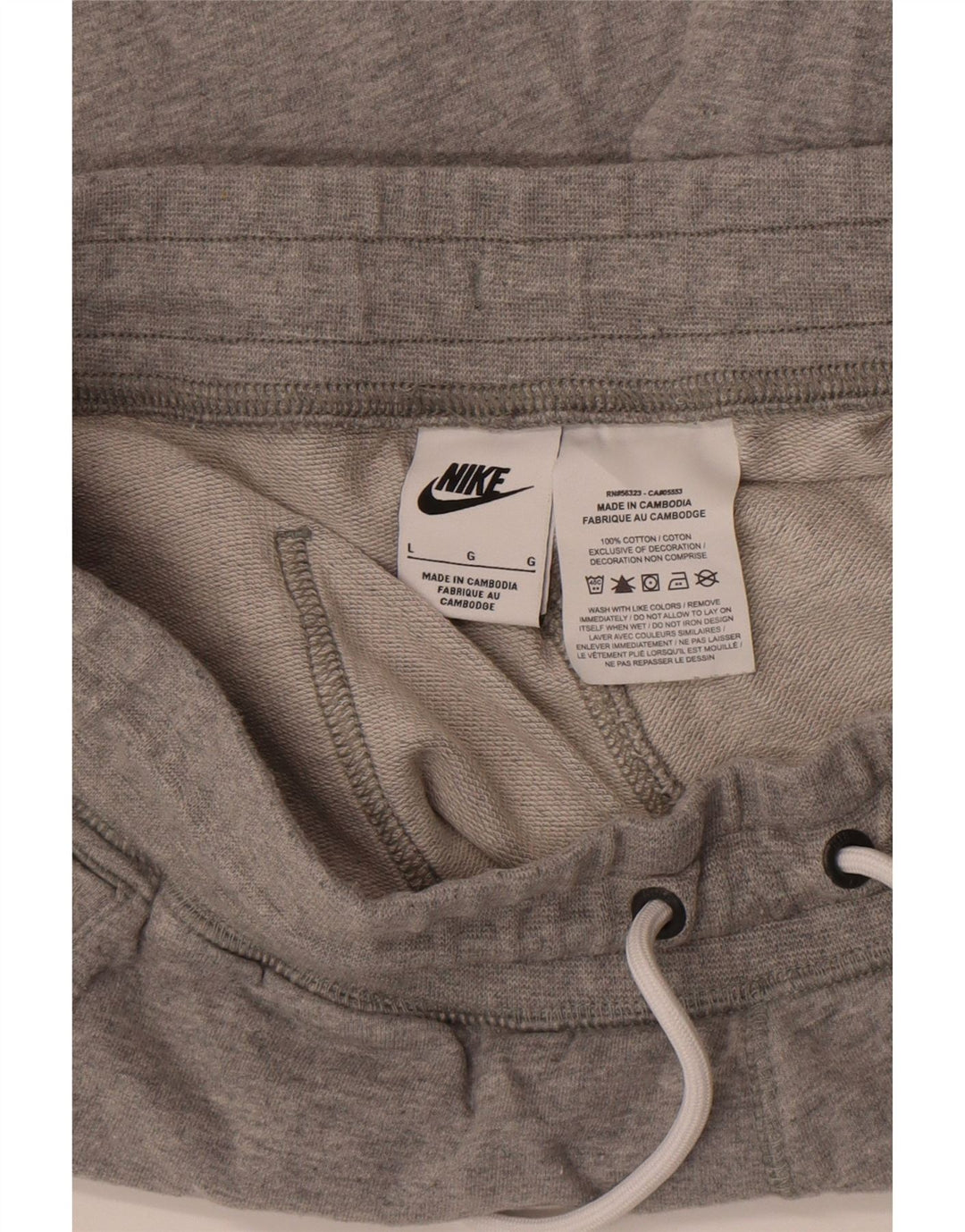 Pantaloni scurți sport grafic Nike pentru bărbați, mari, gri, bumbac