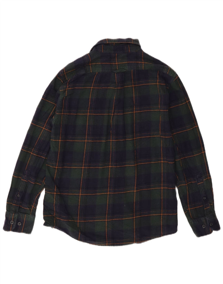 Cămașă de flanel pentru bărbați Eddie Bauer, bumbac cu carouri, albastru bleumarin mediu
