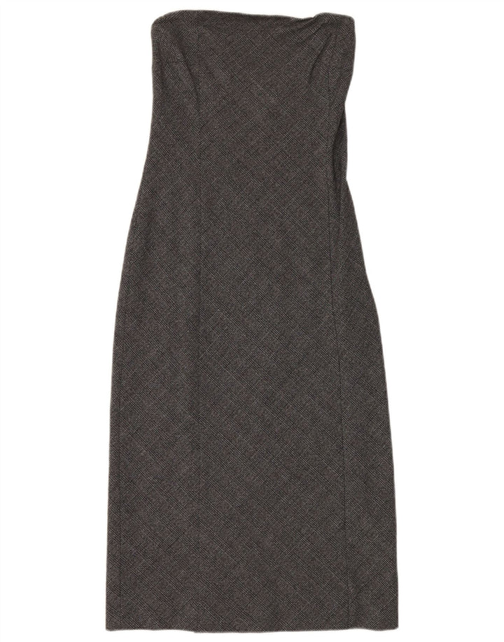 Patrizia Pepe Rochie Femei fără bretele IT 42 Medium Gri Houndstooth Viscose