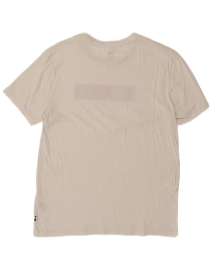 Tricou grafic pentru bărbați LEVI'S Top Medium White Bumbac