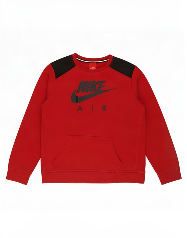 Hanorac cu grafic pentru băieți Nike 13-14 ani XL bumbac color bloc roșu