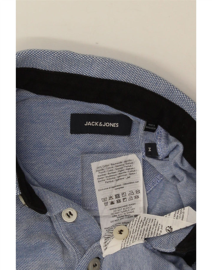 Tricou polo Jack & Jones pentru bărbați, bumbac albastru mediu