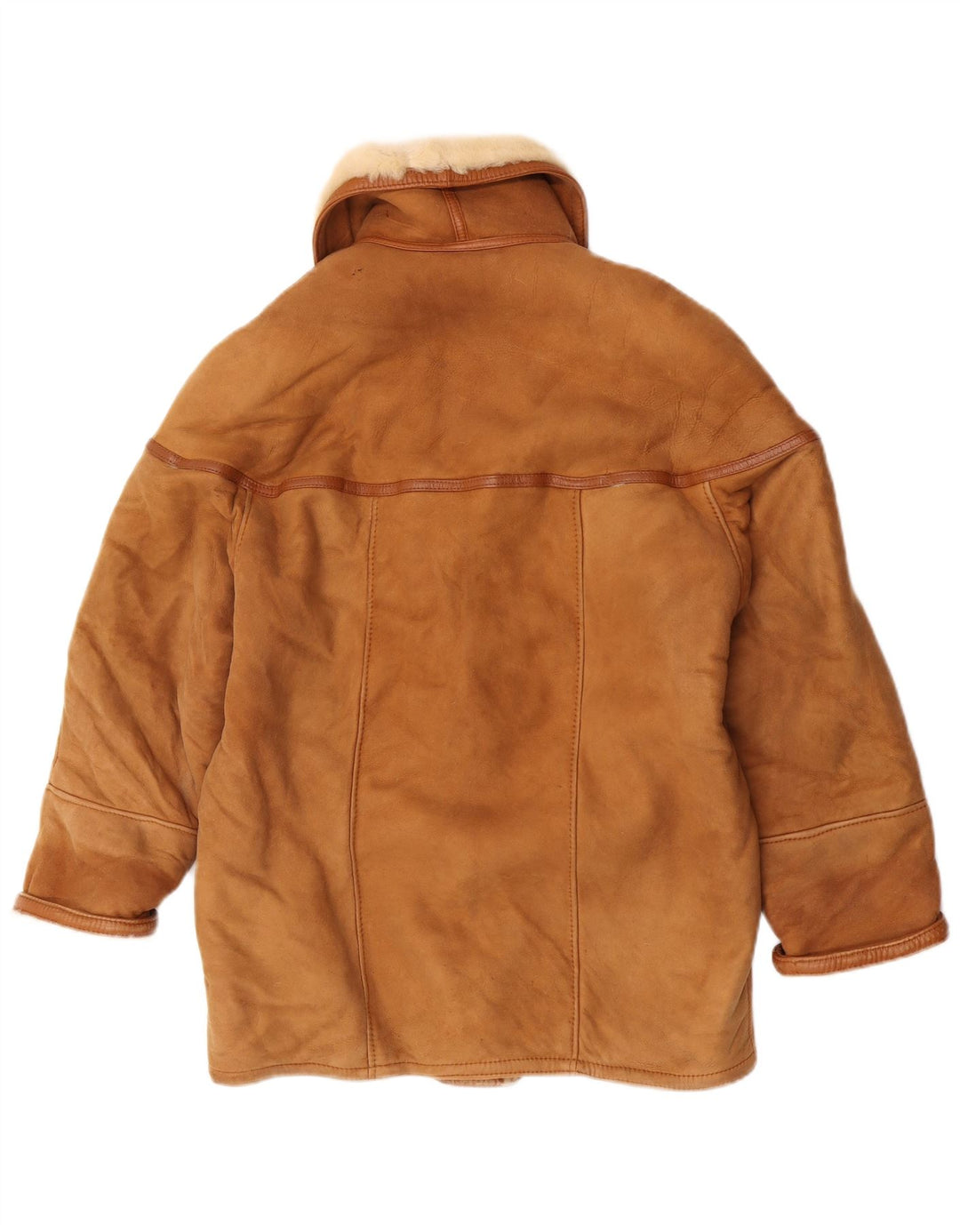 Jachetă vintage din shearling pentru femei IT 42 Medium Beige Shearling