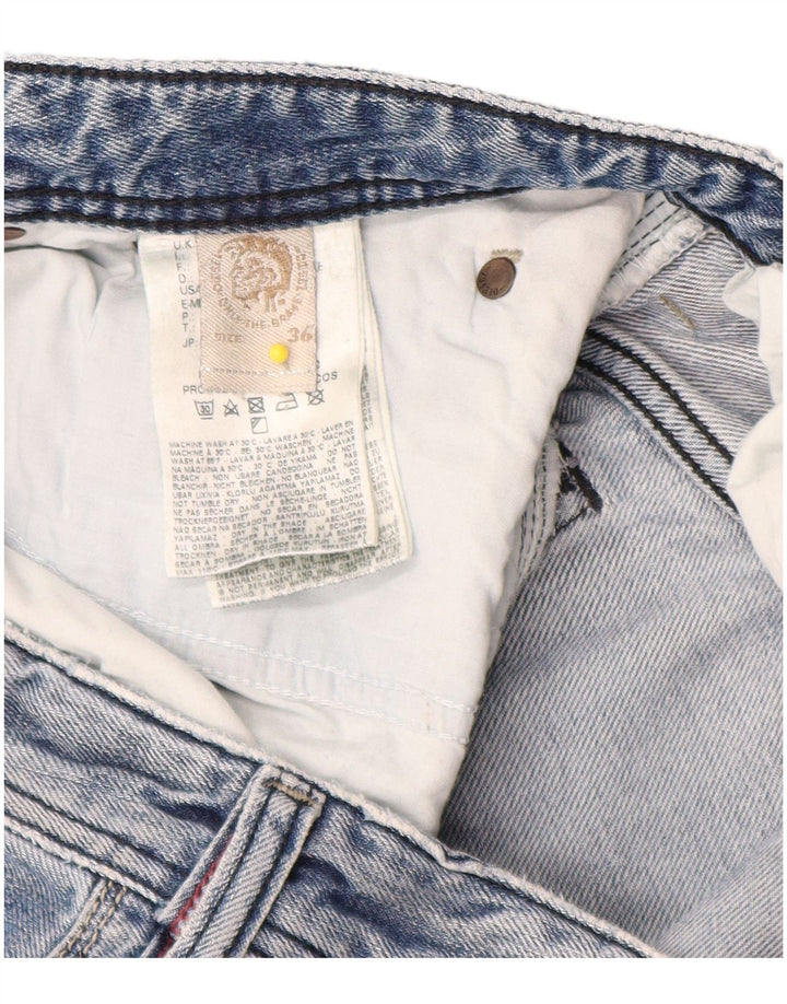 Blugi Distressed drepte pentru bărbați Diesel W36 L34 Bumbac albastru