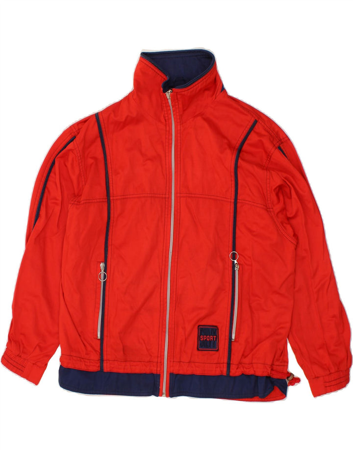 SILVY Womens Tracksuit Top Jacket IT 42 Medium Red Colourblock Cotton Vintage Silvy and Second-Hand Silvy from Messina Hembry 