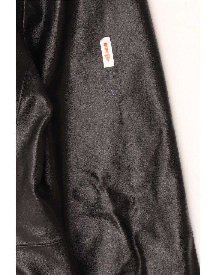 Palton din piele vintage pentru femei IT 46 mare negru