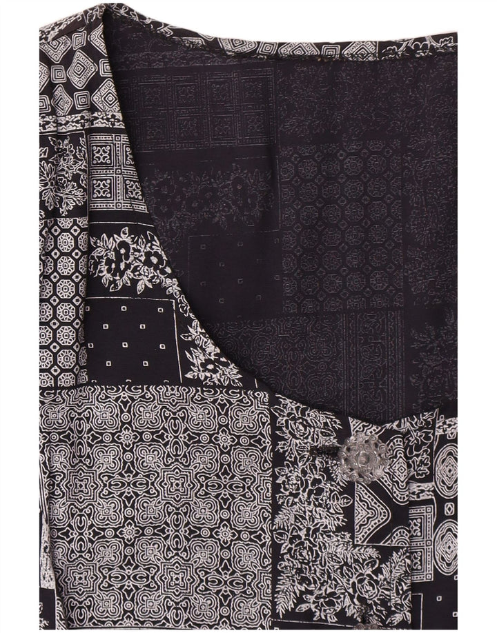 Rochie A-Line Vintage pentru femei UK 14 Medium Grey Patchwork