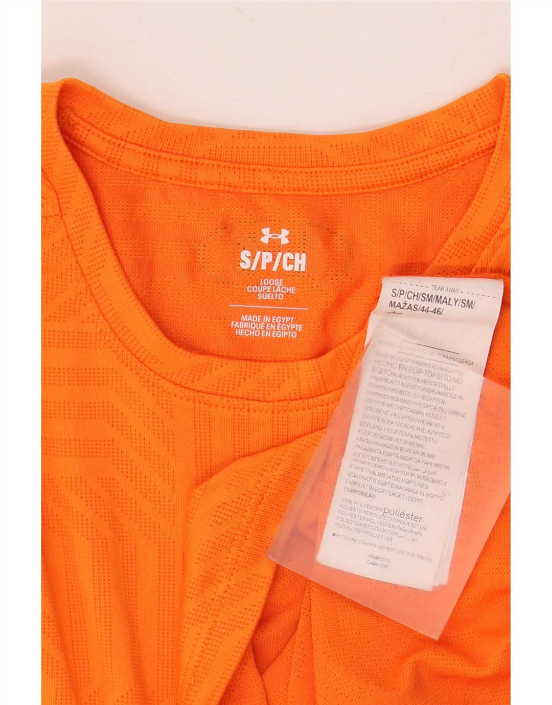 Tricou Under Armour pentru bărbați Top Mic Portocaliu Geometric Poliester