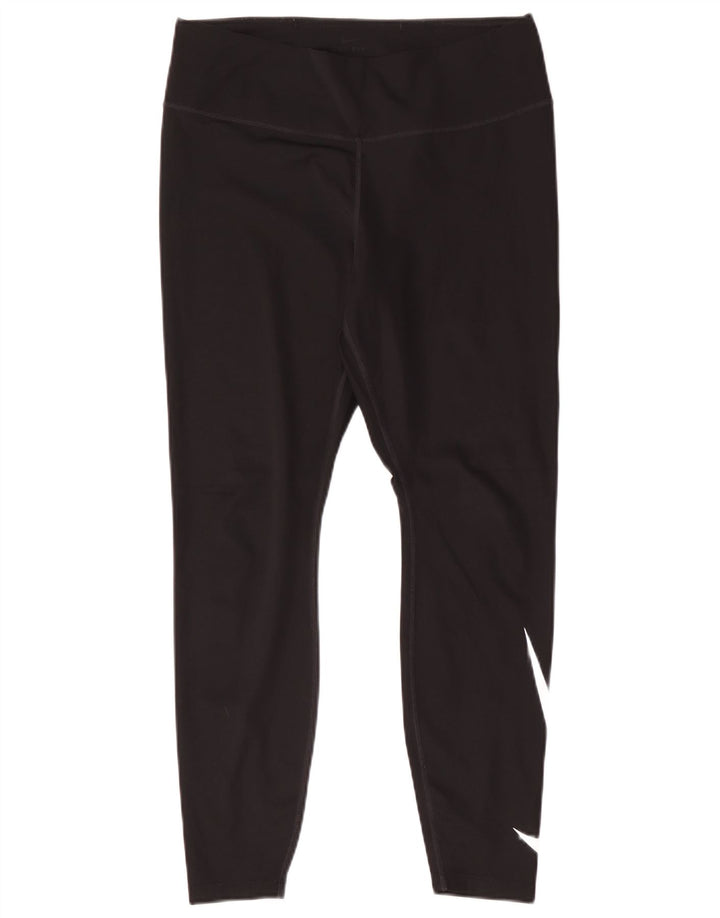 Leggings Nike Dri Fit Graphic pentru femei UK 14 Poliester negru mare