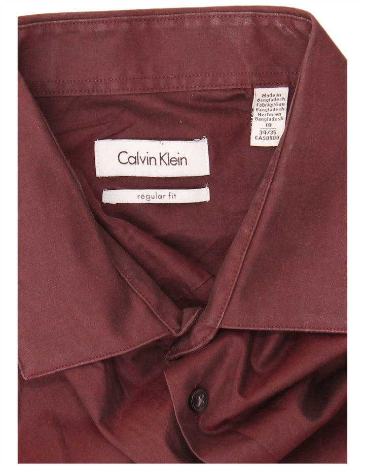 Cămașă CALVIN KLEIN pentru bărbați, cu formă regulată, mărimea 18 2XL, bumbac maro