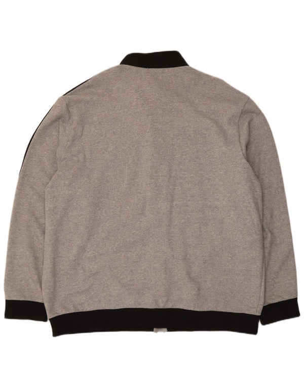 Jachetă de trening pentru bărbați Adidas, 2XL, bumbac color bloc, gri