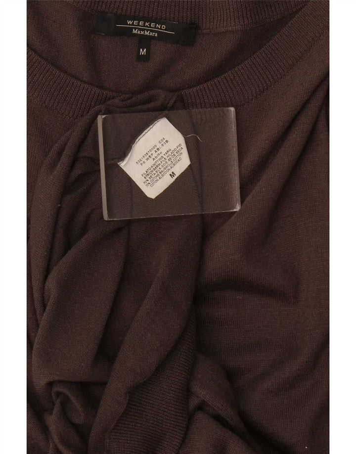Max Mara rochie jumper cu mâneci scurte de weekend pentru femei UK 12, mătase, gri mediu